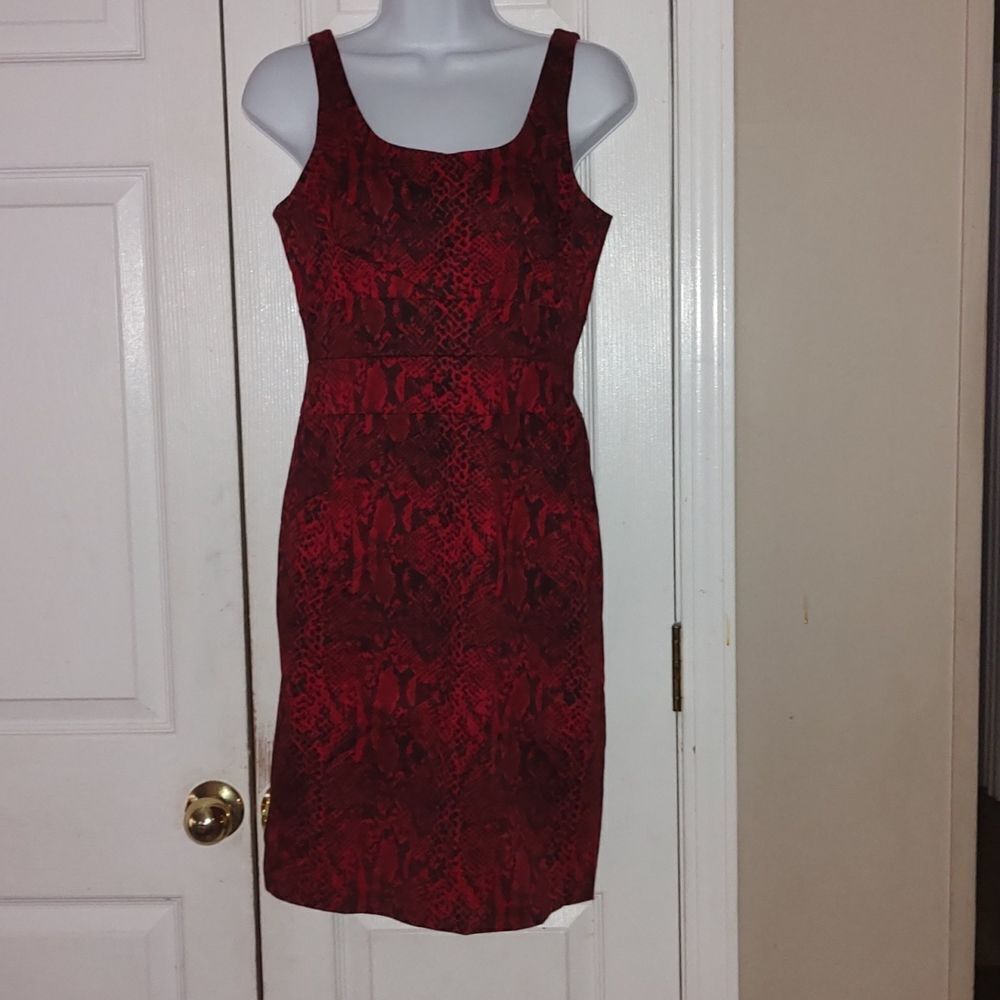 Michael Michael Kors red black snake print sleeveless dress  Sz 4P NWOT
